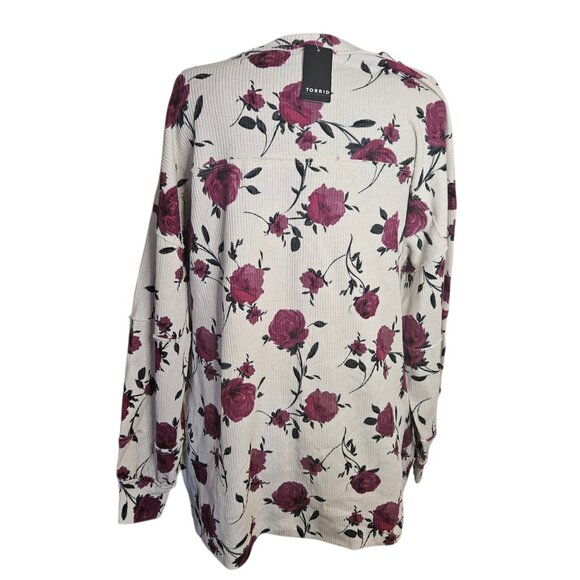 NWT Torrid Drop Shoulder Ribbed Longsleeve 0X - Picture 3 of 8